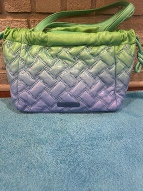 (NWT) Kurt Geiger Green to Lavender Ombre Quilted Shoulder Bag